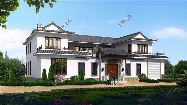 最新款的農村自建中式二層四合院別墅設計圖