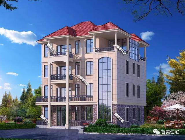 15.8×12.8米農村四層民房設計，外觀超大氣