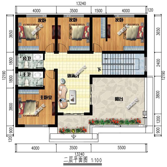 2棟主體造價24萬的新農(nóng)村住宅戶型圖，見過的人都喜歡