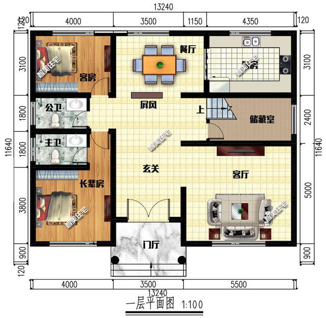 2棟主體造價24萬的新農(nóng)村住宅戶型圖，見過的人都喜歡