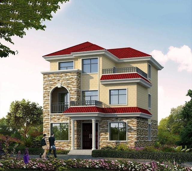 27萬三層簡歐農村民宅戶型圖，農村建這個戶型的很多