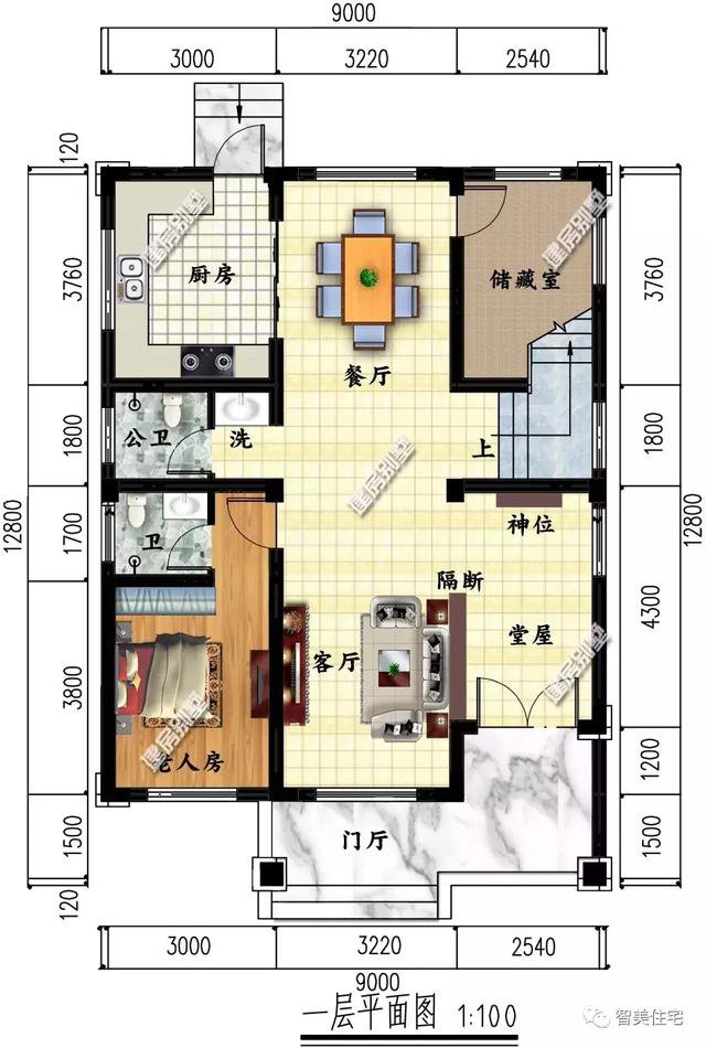 15萬主體的二層小面寬新農村住宅戶型圖，造價低還實用