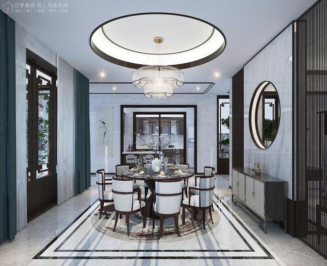 帶中式小院的農村住宅戶型圖，住進去肯定很愜意