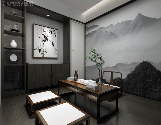 帶中式小院的農村住宅戶型圖，住進去肯定很愜意