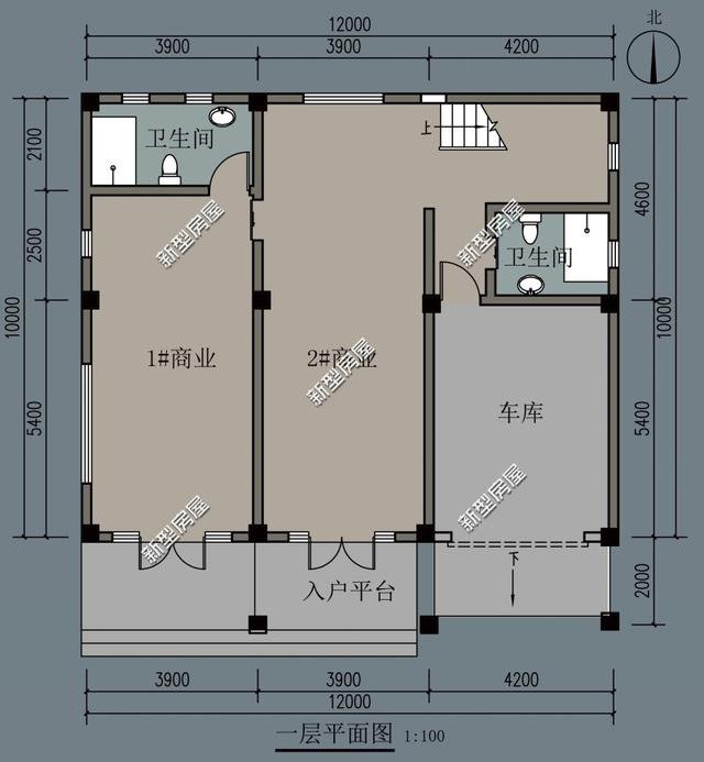 新農(nóng)村臨街自建房戶型，帶商鋪的別墅設(shè)計(jì)更實(shí)用