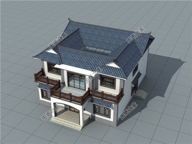 最適合農村建的二層仿古別墅建筑設計圖