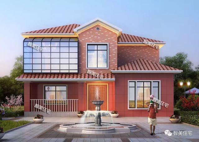 3棟外觀相似的美式別墅設(shè)計(jì)圖，外觀相似，戶型各不同