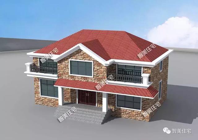 3棟外觀相似的美式別墅設(shè)計(jì)圖，外觀相似，戶型各不同