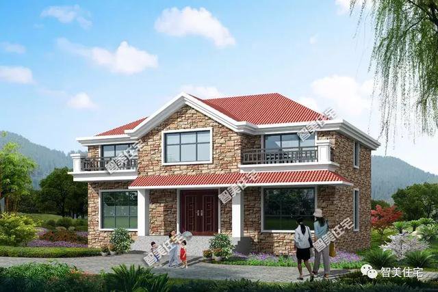 3棟外觀相似的美式別墅設(shè)計(jì)圖，外觀相似，戶型各不同