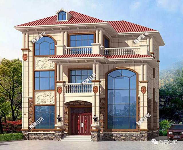 面寬12米的2棟農村民房戶型圖，第二套最受歡迎