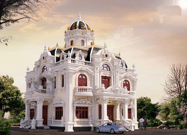 城堡類型的住房圖片，隨便建一棟就是全村最豪別墅