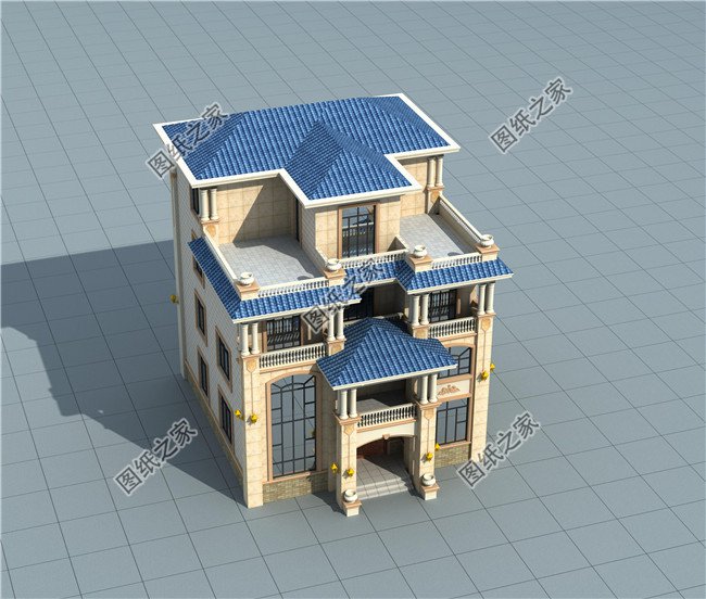 四層復式別墅設計圖片大全，歐式風格