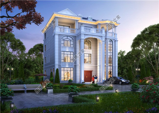 新款農村四層復式別墅設計圖紙及效果圖，外立面清新別致