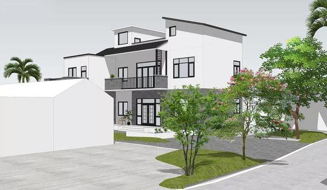 4套帶小院子的農村住宅戶型圖，2款傳統，2款時尚