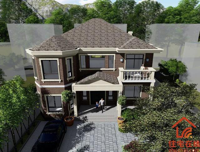 4套帶小院子的農村住宅戶型圖，2款傳統，2款時尚