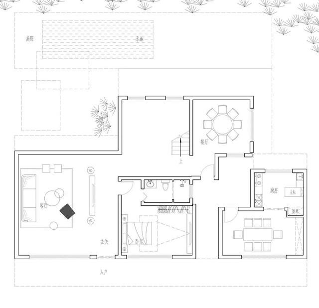 4套帶小院子的農村住宅戶型圖，2款傳統，2款時尚