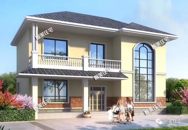 面寬13米的兩層小別墅戶型方案圖，主體20多萬