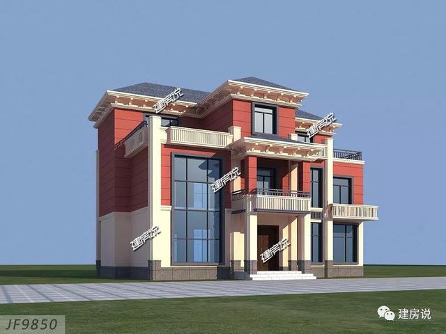 占地123平新中式農村房子設計方案圖，住在里面睡覺到能笑醒