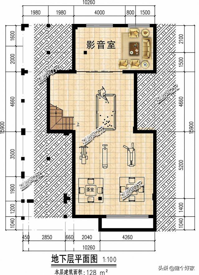 現代平屋頂設計三層樓房子戶型圖，預算36萬