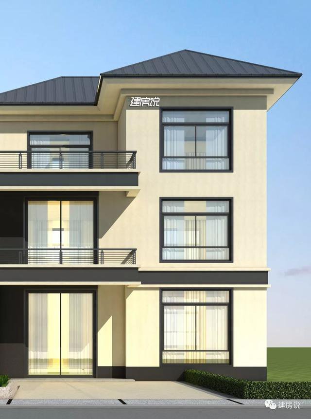 80后和90后喜歡的三層現代樓房戶型圖，城市房價高，回老家建一棟