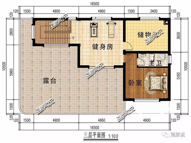 80后和90后喜歡的三層現代樓房戶型圖，城市房價高，回老家建一棟