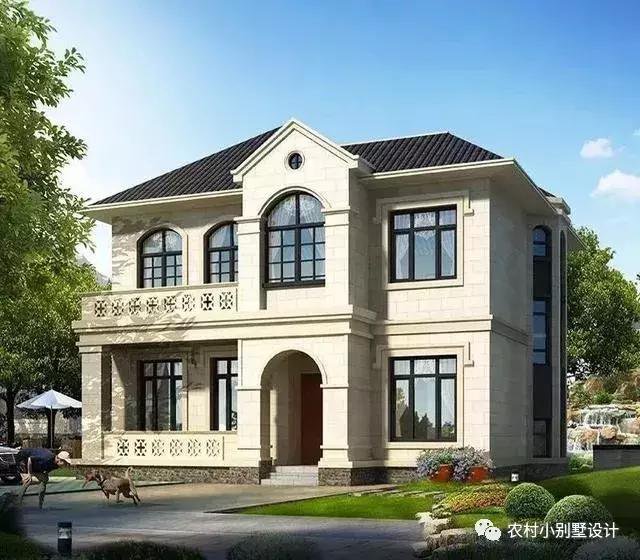 16款農(nóng)村兩層住宅鄉(xiāng)墅戶型圖，顏值比較高