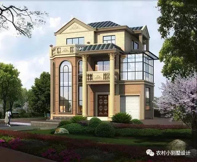 16款農(nóng)村兩層住宅鄉(xiāng)墅戶型圖，顏值比較高