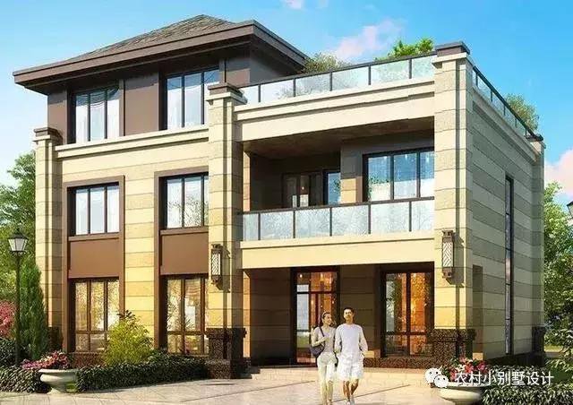 16款農(nóng)村兩層住宅鄉(xiāng)墅戶型圖，顏值比較高