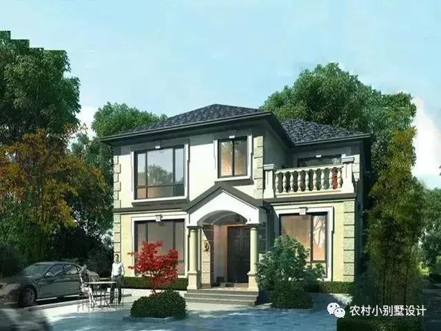 16款農(nóng)村兩層住宅鄉(xiāng)墅戶型圖，顏值比較高