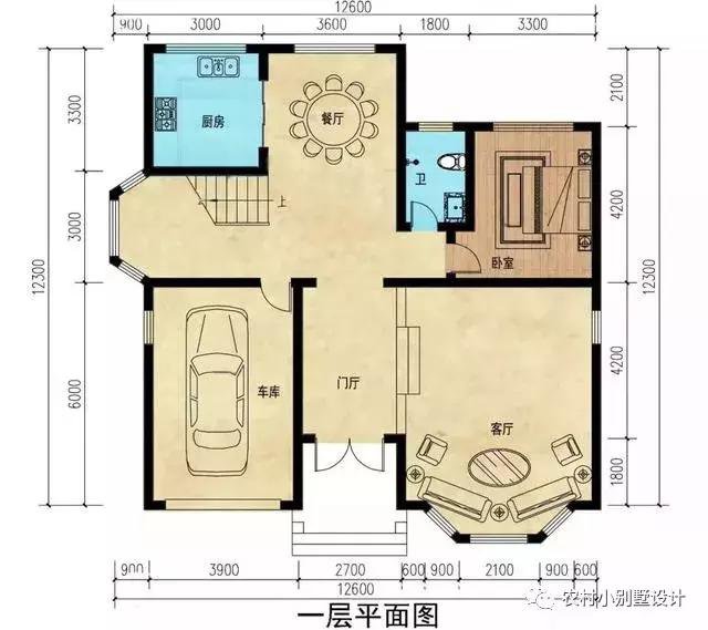 16款農(nóng)村兩層住宅鄉(xiāng)墅戶型圖，顏值比較高