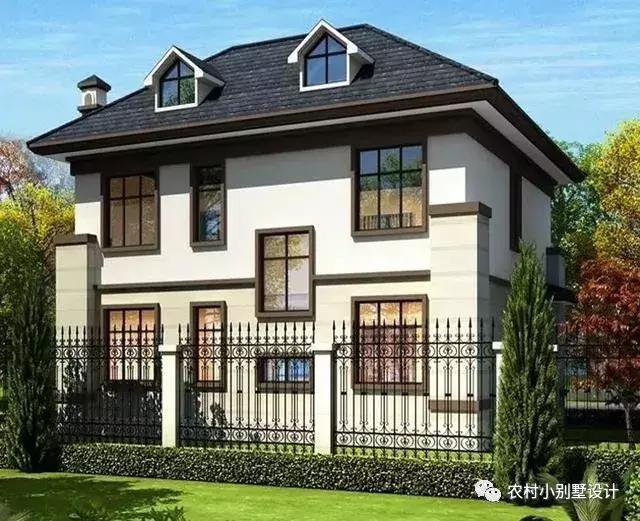 16款農(nóng)村兩層住宅鄉(xiāng)墅戶型圖，顏值比較高