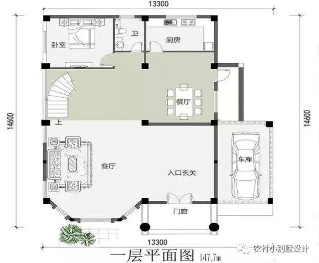 16款農(nóng)村兩層住宅鄉(xiāng)墅戶型圖，顏值比較高
