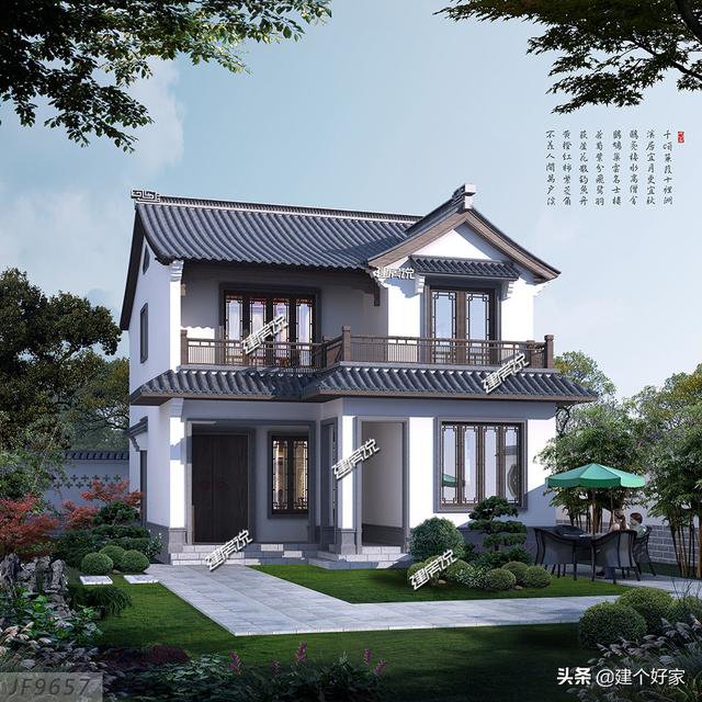 16款中式徽派自建房別墅圖片，高清外觀效果圖