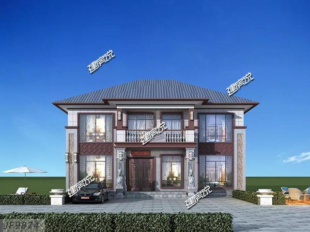 35萬新中式別墅戶型圖，農村自己按圖選這套顏值高