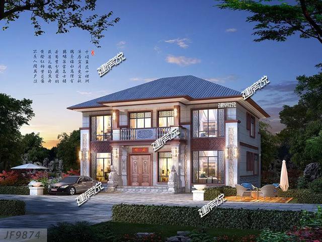 35萬新中式別墅戶型圖，農村自己按圖選這套顏值高