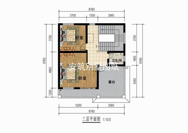 80平方米三層精致小洋樓戶型圖，還帶個大露臺