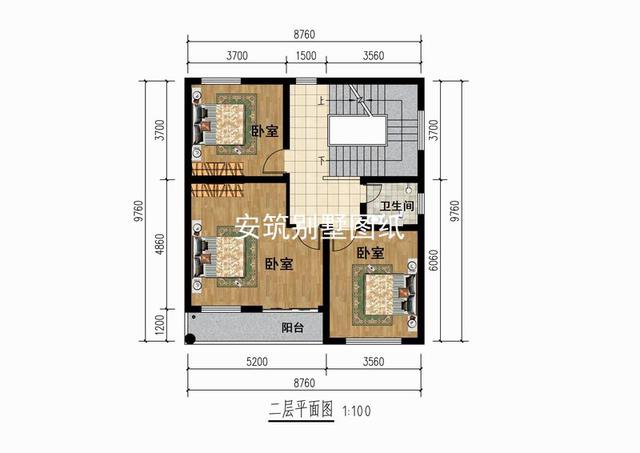 80平方米三層精致小洋樓戶型圖，還帶個大露臺