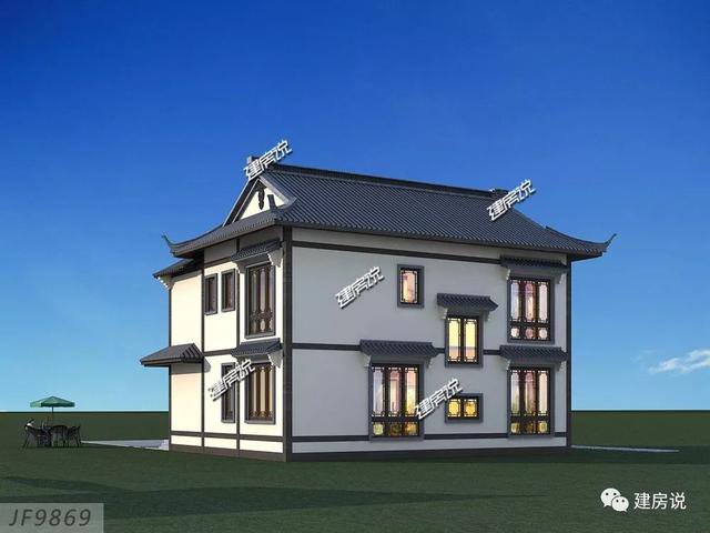 120多平方兩層半仿古住宅方案戶型圖，成功人士喜歡的風(fēng)格