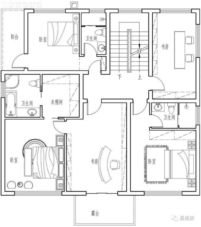 帶架空層的三層歐式自建鄉村房子戶型圖，造價100萬左右