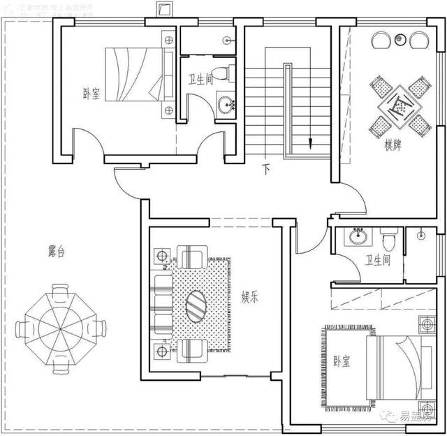 帶架空層的三層歐式自建鄉村房子戶型圖，造價100萬左右