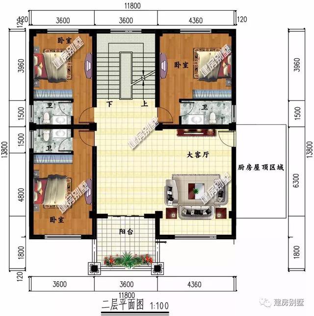 帶地下室設計的兩棟自建房，第一棟建造浙江農村