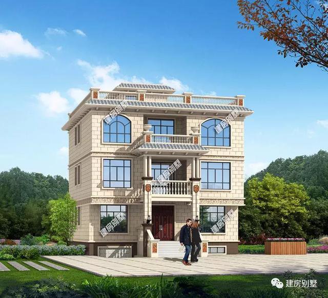 帶地下室設計的兩棟自建房，第一棟建造浙江農村