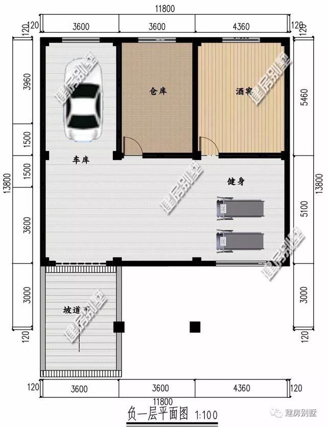 帶地下室設計的兩棟自建房，第一棟建造浙江農村