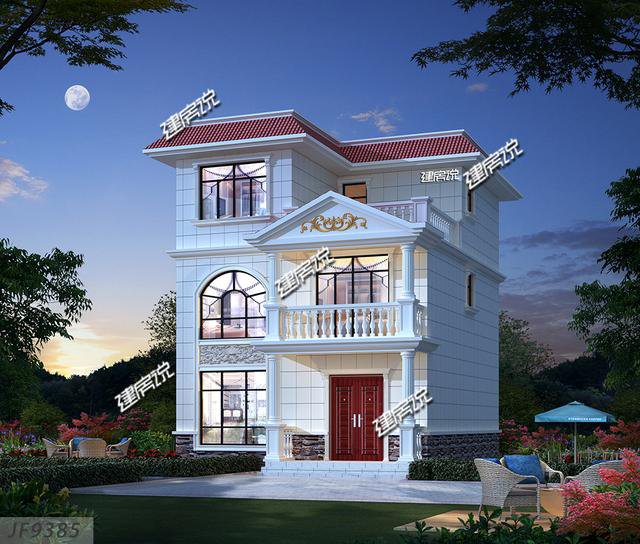 3款占地100平方左右的別墅，20幾萬，2款平屋頂戶型