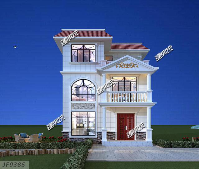 3款占地100平方左右的別墅，20幾萬，2款平屋頂戶型