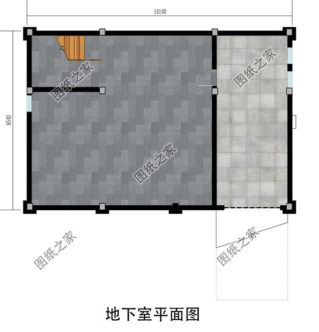 帶地下室三層別墅設計圖紙（含外觀效果圖），別墅設計方案