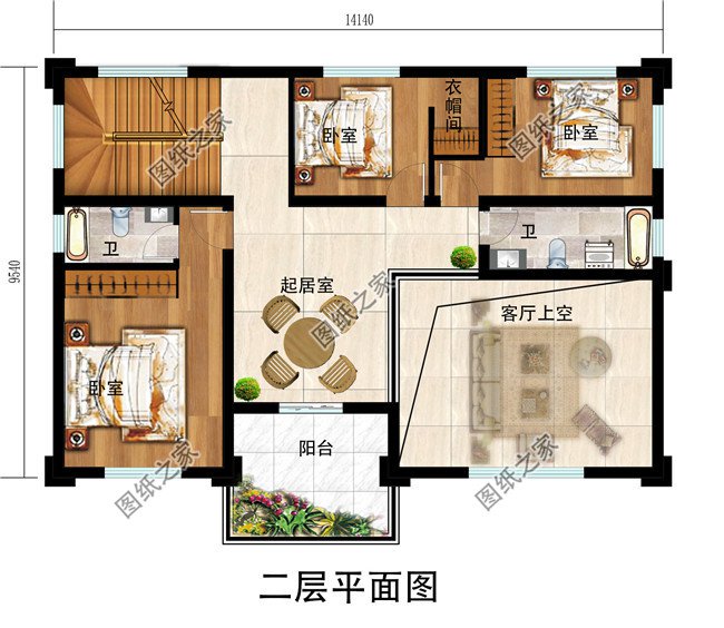 帶地下室三層別墅設計圖紙（含外觀效果圖），別墅設計方案