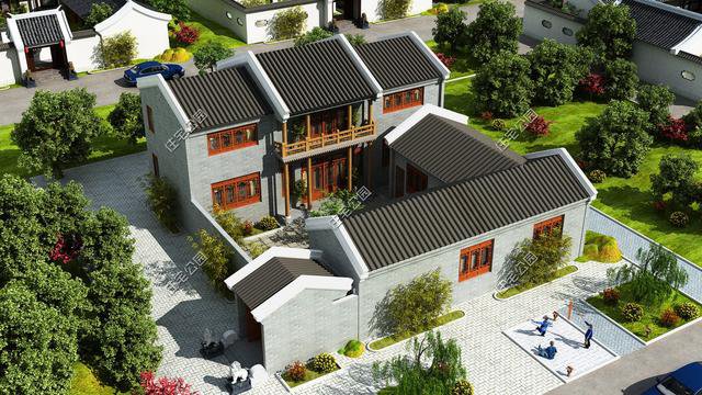 中式帶小院民宿平面戶型圖，這種設計誰不喜歡？