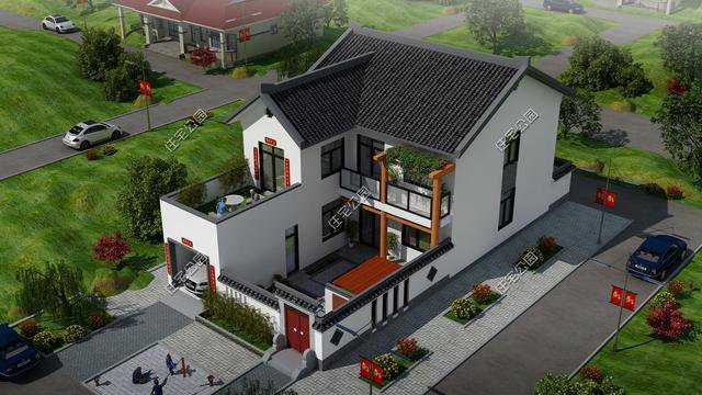 中式帶小院民宿平面戶型圖，這種設計誰不喜歡？