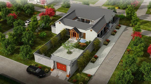 中式帶小院民宿平面戶型圖，這種設計誰不喜歡？